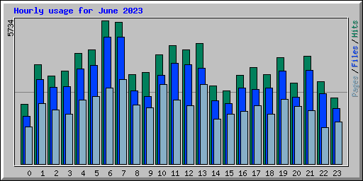 Hourly usage for June 2023