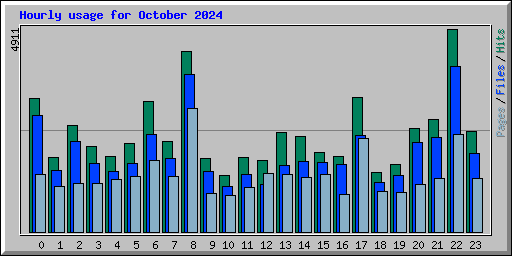 Hourly usage for October 2024