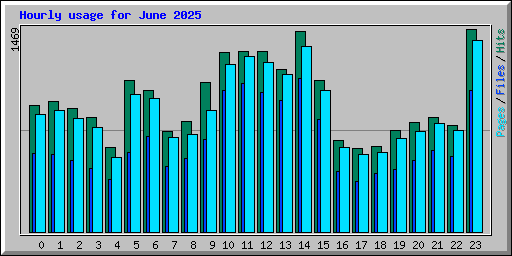 Hourly usage for June 2025
